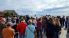 An estimated 150 people attended the rally at Harbor Park. Photo by Ann Possis